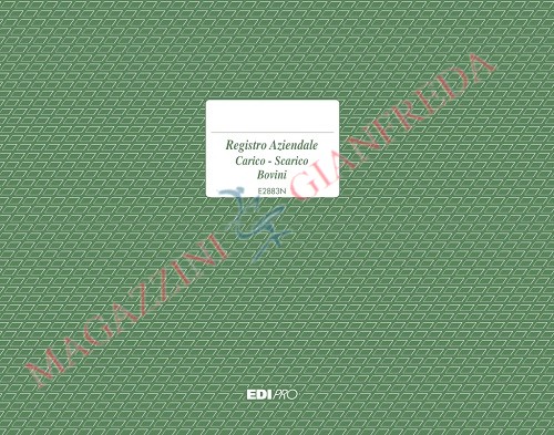 REGISTRO CARICO - SCARICO BOVINI, 23 PAGINE NUMERATE E2883N